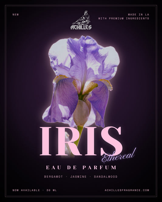 IRIS eau de parfum by Achilles, 30 ml: an iris in bloom, with notes of bergamot, jasmine and sandalwood